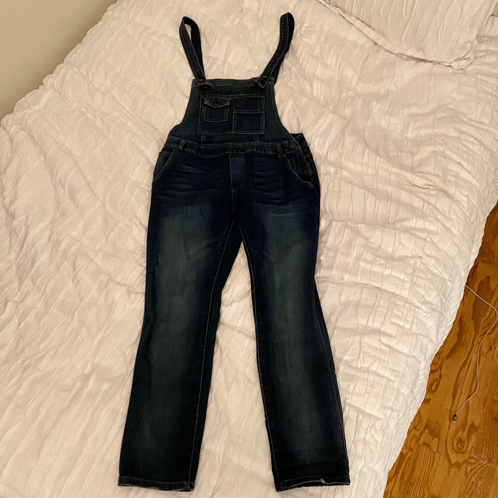 Free People Washed Denim Overall